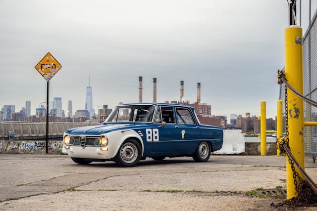 Alfa Romeo Giulia Driving New York City front three quarter