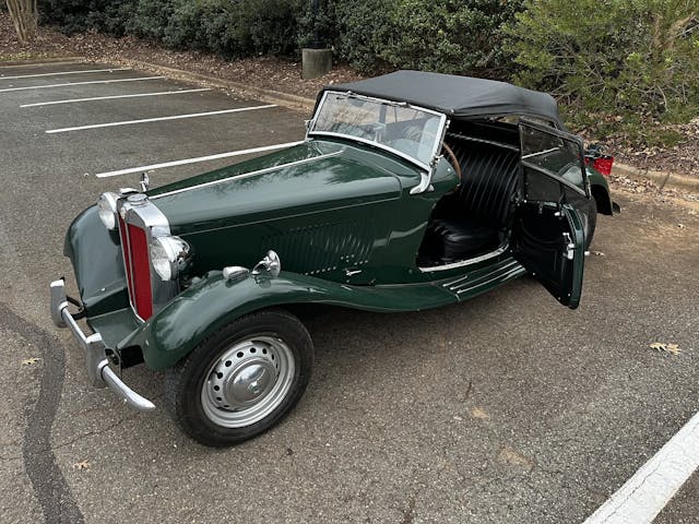 MG TD crank start front three quuarter