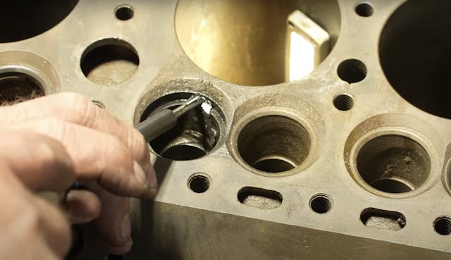 Ford flathead block crack repair