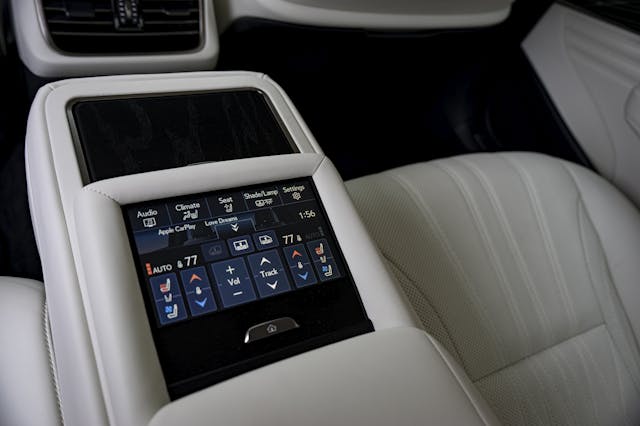 2024 Lexus LS500h interior rear climate settings