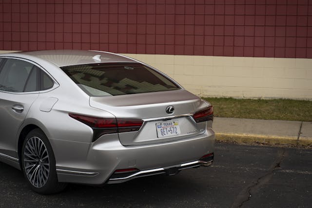 2024 Lexus LS500h rear end angle