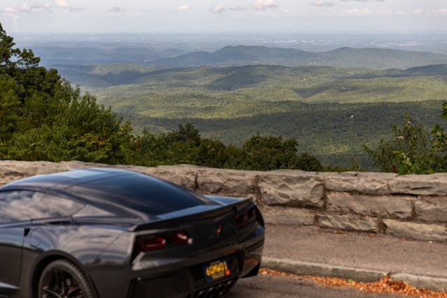 Cherohala Skyway 2025 Hagerty Road of the Year 2017 Chevrolet Corvette forested hill views