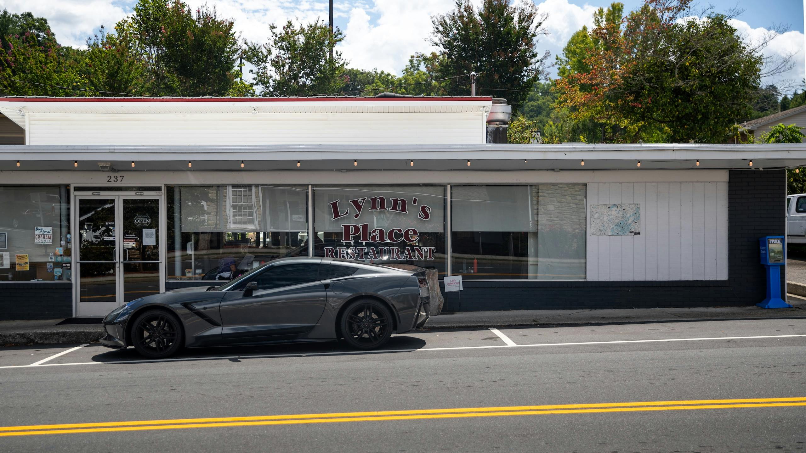 Cherohala Skyway 2025 Hagerty Road of the Year 2017 Chevrolet Corvette Lynn's Place restaurant
