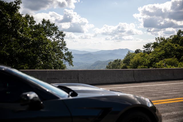 Cherohala Skyway 2025 Hagerty Road of the Year 2017 Chevrolet Corvette horizon view