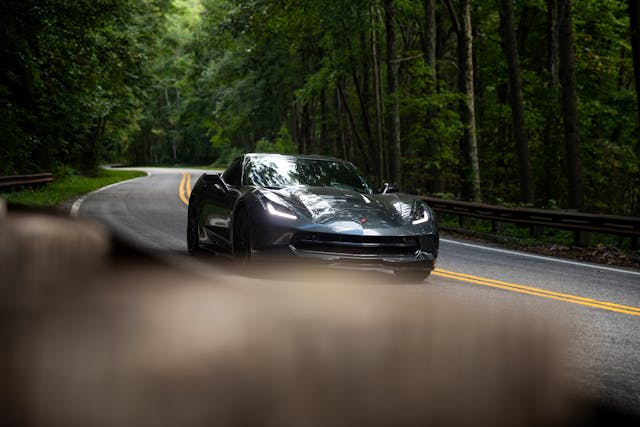 Cherohala Skyway 2025 Hagerty Road of the Year 2017 Chevrolet Corvette front three quarter