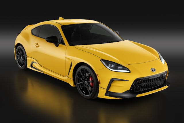 2026 Toyota GR86 Yuzu Edition exterior front three quarter passenger side