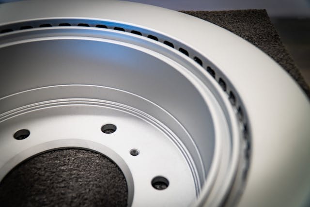 PajEvo suv brake job rotor closeup