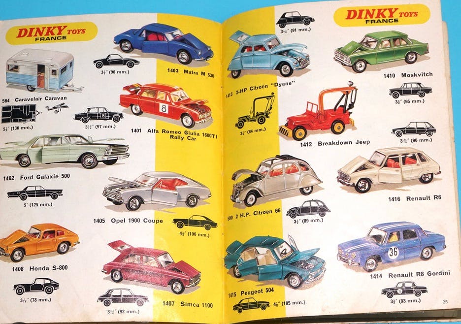 dinky toy cars france pages