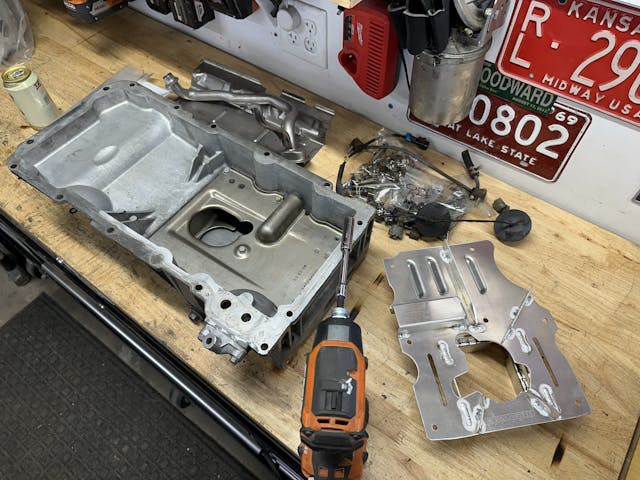 LS engine oil pan baffle swap