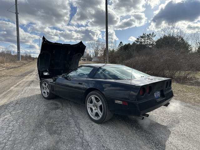 1985 Corvette hood open