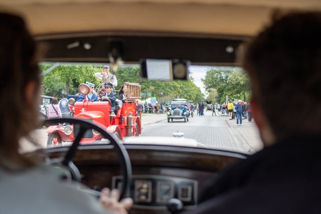 Ragtime Reunion vintage car parade interior