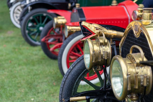 Ragtime Reunion vintage car lamp details old car festival