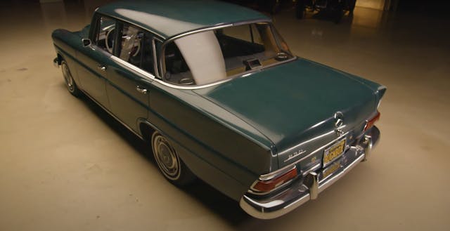 jay leno garage 1966 Mercedes-Benz 230 sedan tail fin