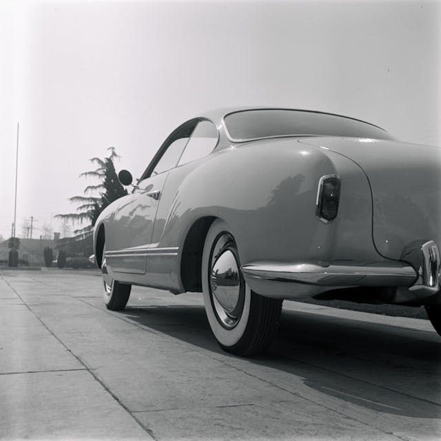 1956 Volkswagen VW Karmann Ghia rear 3/4 low partial