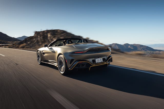2026-Aston-Martin-Vantage-Roadster-Satin-Titanium-Grey rear three quarter dynamic