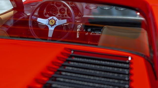 1976 Ferrari 308 GTB steering wheel back glass