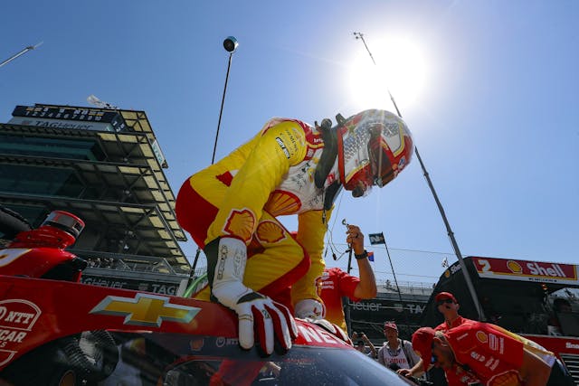 Josef Newgarden, Team Penske Chevrolet prior to the NTT IndyCar Series 109th Running of the Indianapolis 500 at Indianapolis Motor Speedway