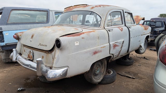 1952 Ford Customline Six Fordor Sedan rear three quarter
