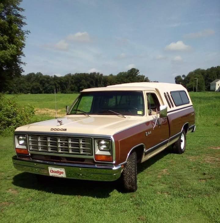 1984 Dodge Ram pickup front three quarter vertical
