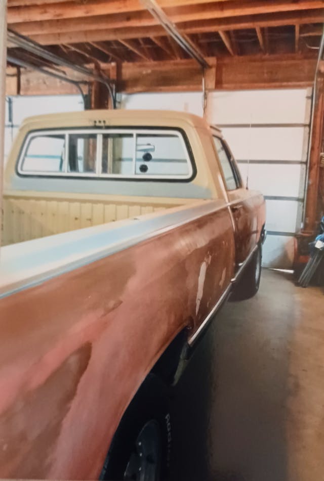 1984 Dodge Ram pickup in barn