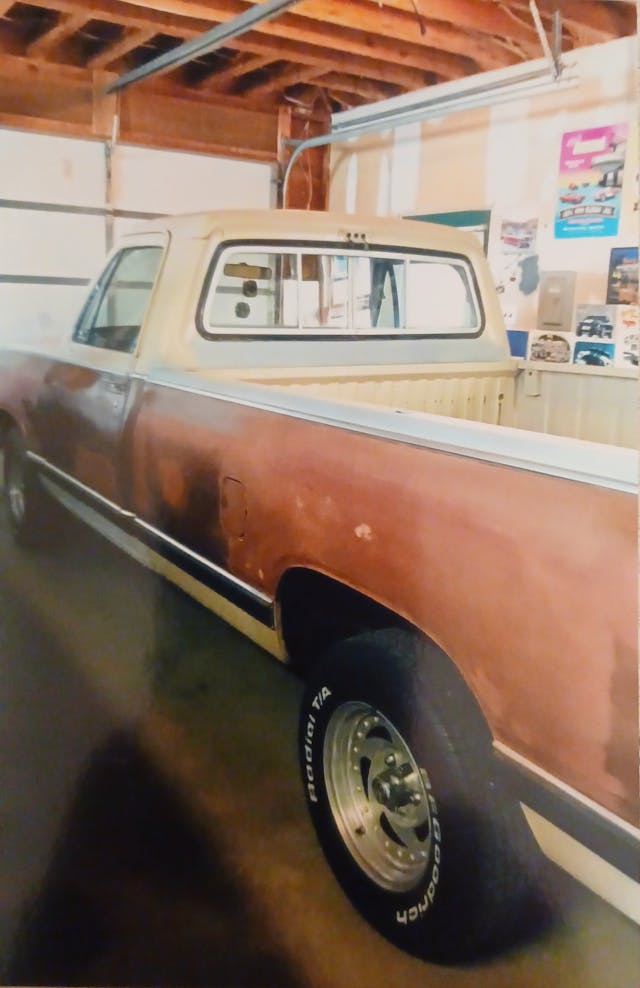 1984 Dodge Ram pickup in barn