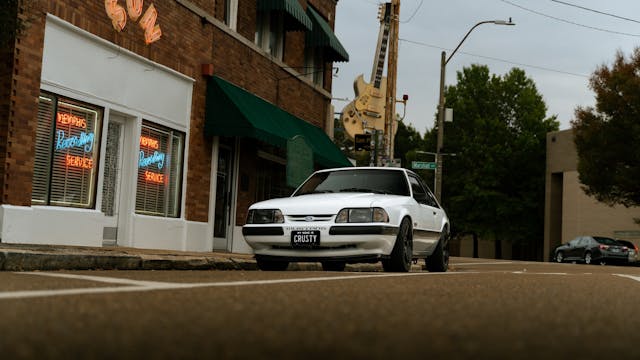 1990 Ford Mustang LX 5.0 custom front three quarter