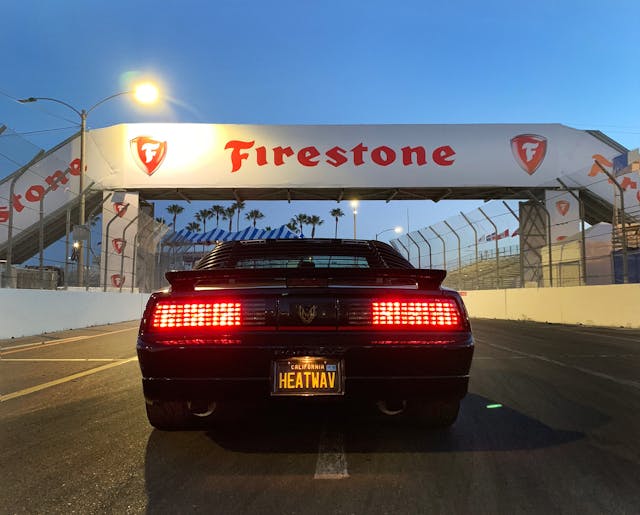 Hertel Trans Am GTA track car rear brake lights on track