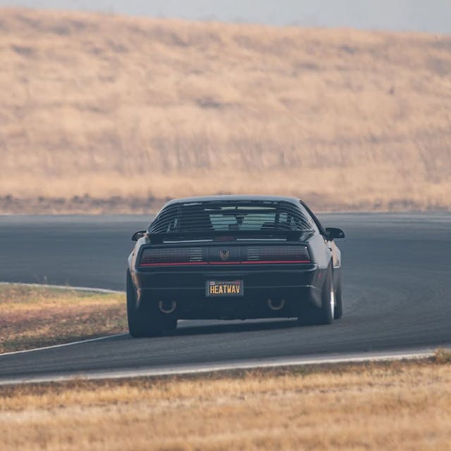 Hertel Trans Am GTA track car rear cornering track action
