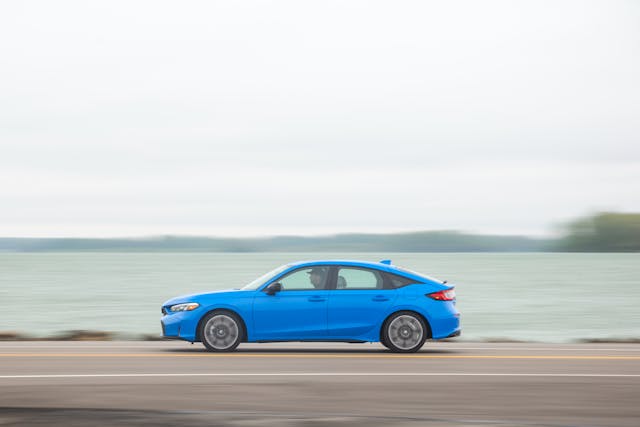2025 Honda Civic Hatchback Sport Touring Hybrid side profile