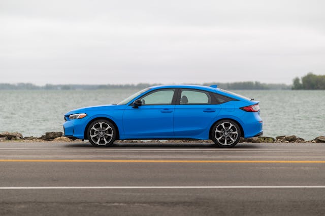 2025 Honda Civic Hatchback Sport Touring Hybrid side profile