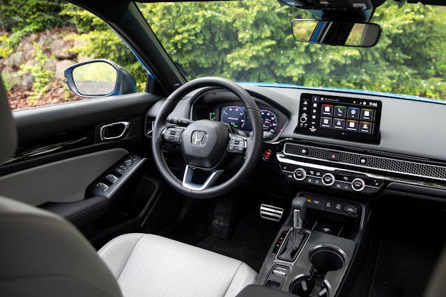2025 Honda Civic Hatchback Sport Touring Hybrid interior high angle
