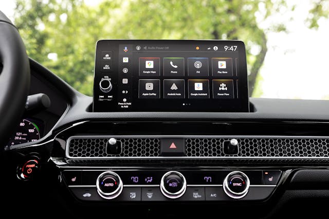 2025 Honda Civic Hatchback Sport Touring Hybrid dash infotainment home screen
