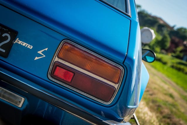 Lamborghini Jarama rear end close up badge