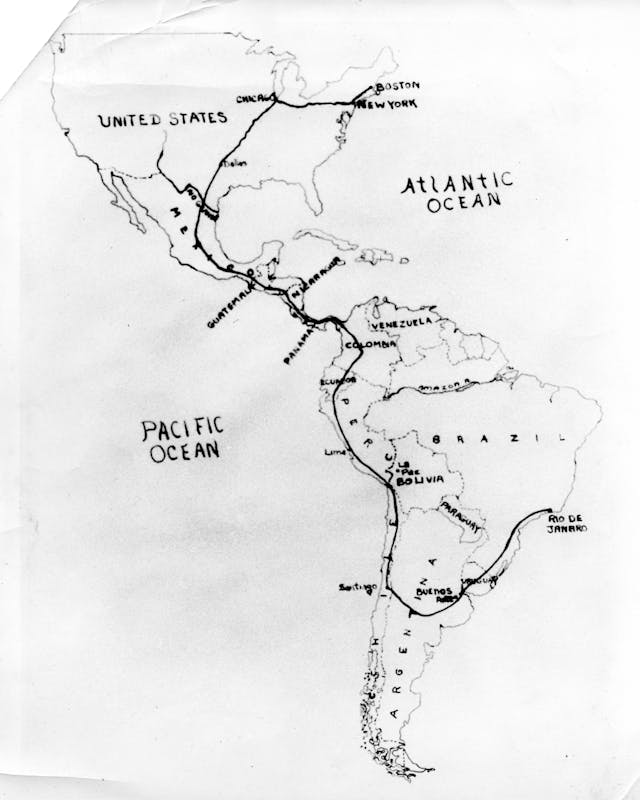 MG Rio Road Trip b_w map