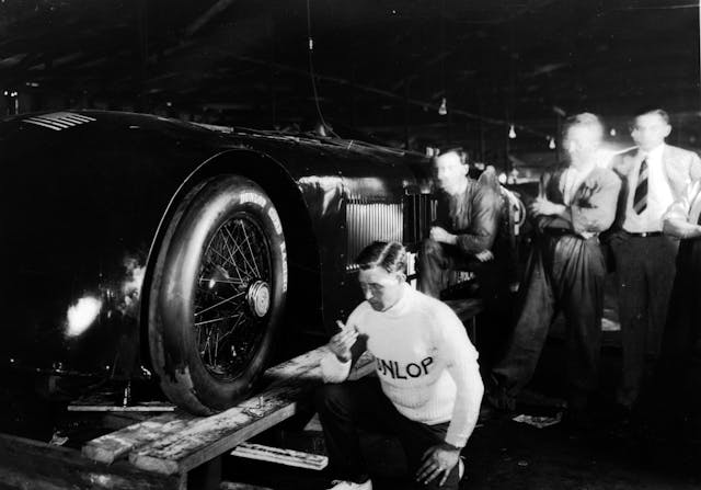sunbeam land speed race car vintage black white