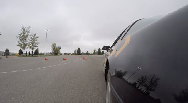 Corvette autocross action shot cones