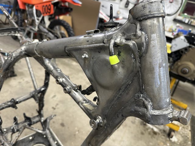 stripped XR600R frame