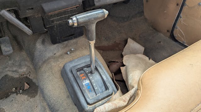1976 Ford Courier shifter plate