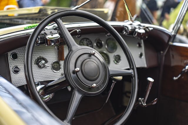2025 Greenwich Concours 1932 Duesenberg Model J steering wheel