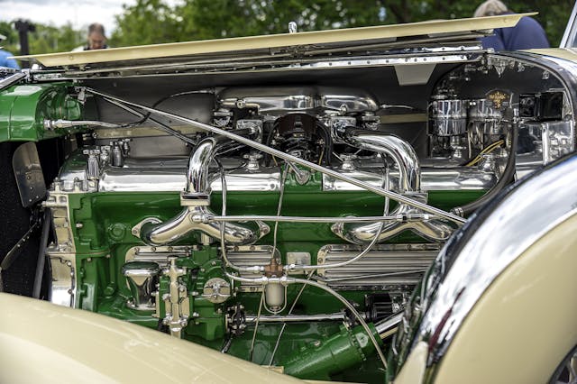 2025 Greenwich Concours 1932 Duesenberg Model J engine