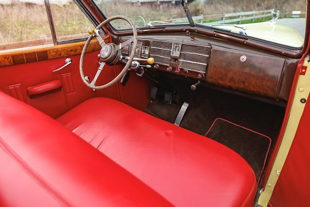 1938 Cadillac Series 90 interior