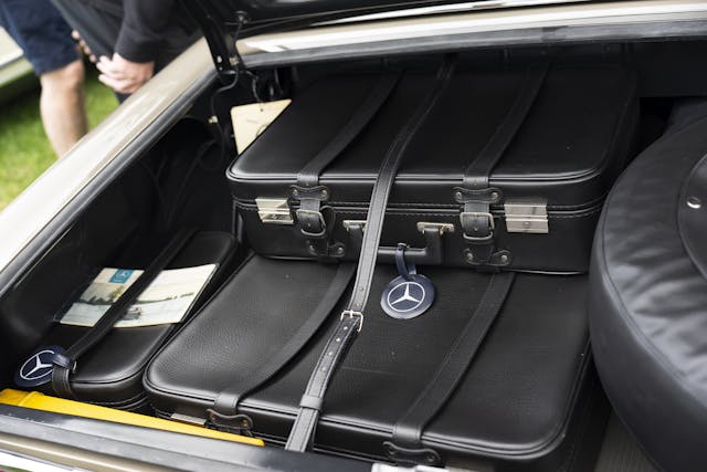 1970 Mercedes-Benz 280SL Pagoda trunk suitcases