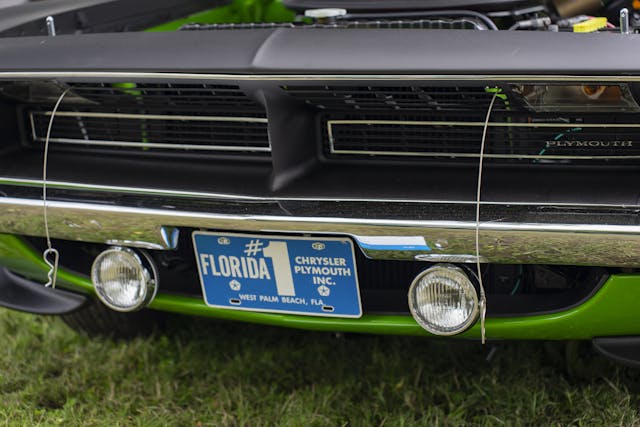 1970 Plymouth AAR Cuda grille plate