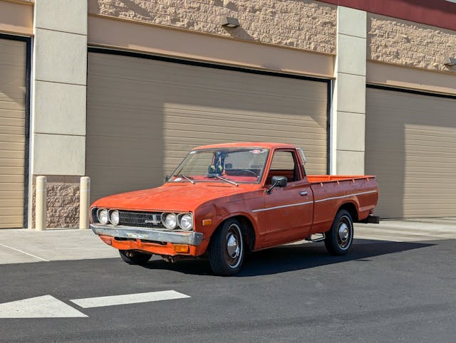 1975 Datsun 620 front 3/4