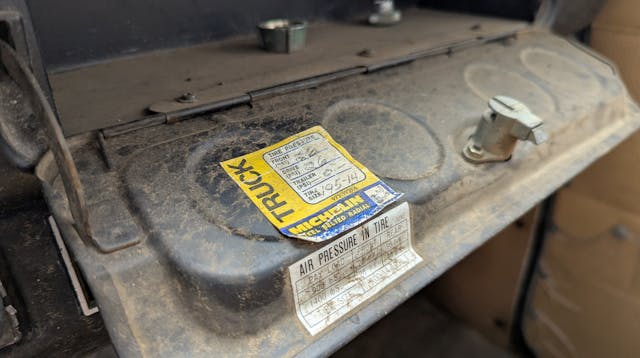 1976 Ford Courier interior glove box