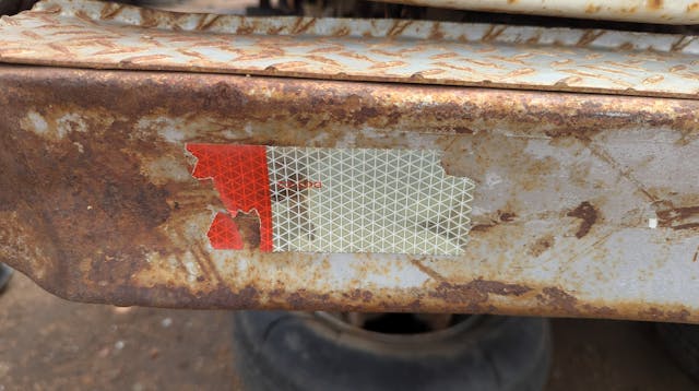 1976 Ford Courier bumper reflection