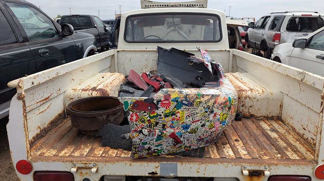 1976 Ford Courier rear bed things