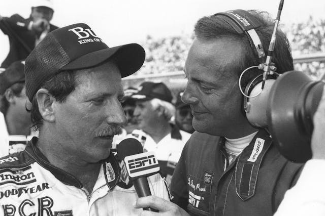 Dale Earnhardt and Jerry Punch nascar espn