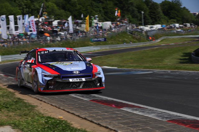 Nürburgring 2025 24 hours Hyundai Elantra corner exit