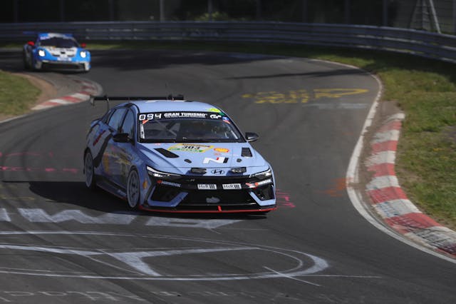 Nürburgring 2025 24 hours Hyundai Elantra turn